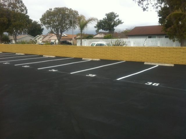 Seal Coat and Striping Parking Lot