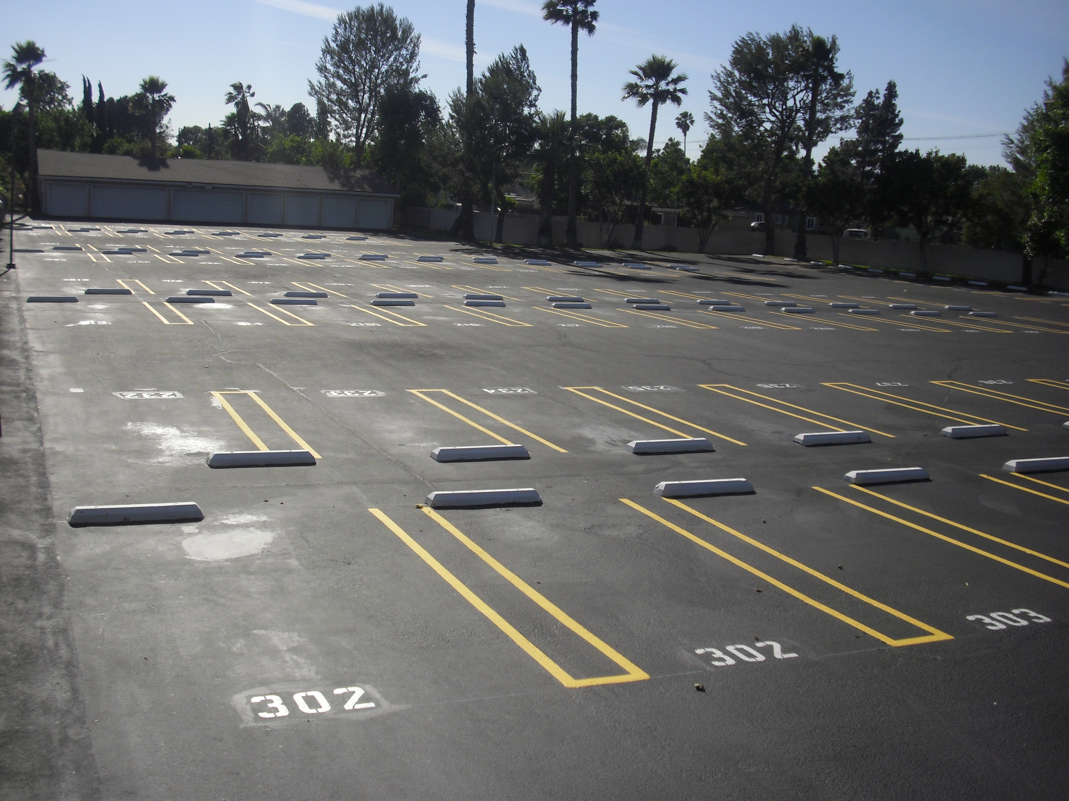 Seal Coat and Striping Parking Lot