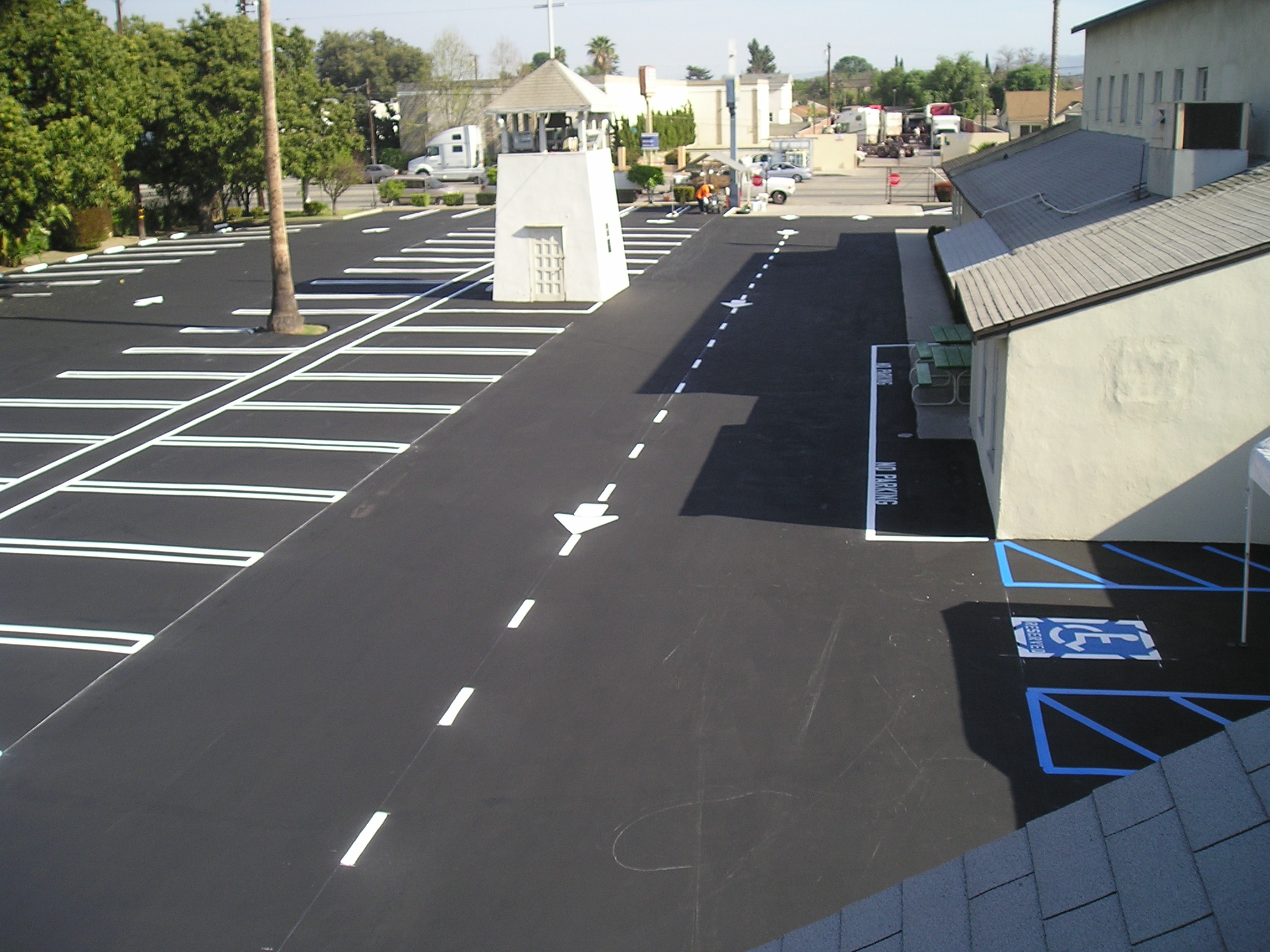 Seal Coat and Striping Parking Lot