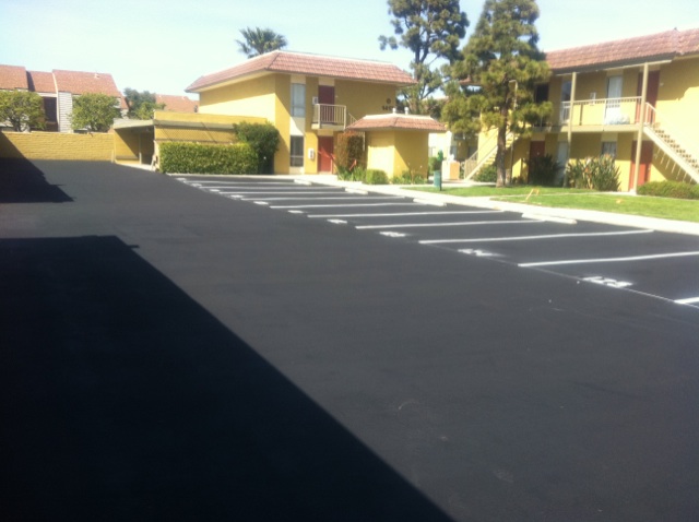 Seal Coat and Striping Pavement