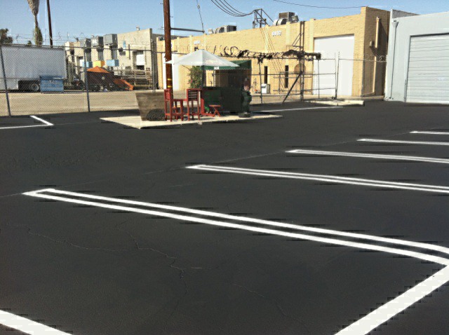 Seal Coat and Striping Pavement